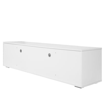 Modern LED TV Stand with Storage White