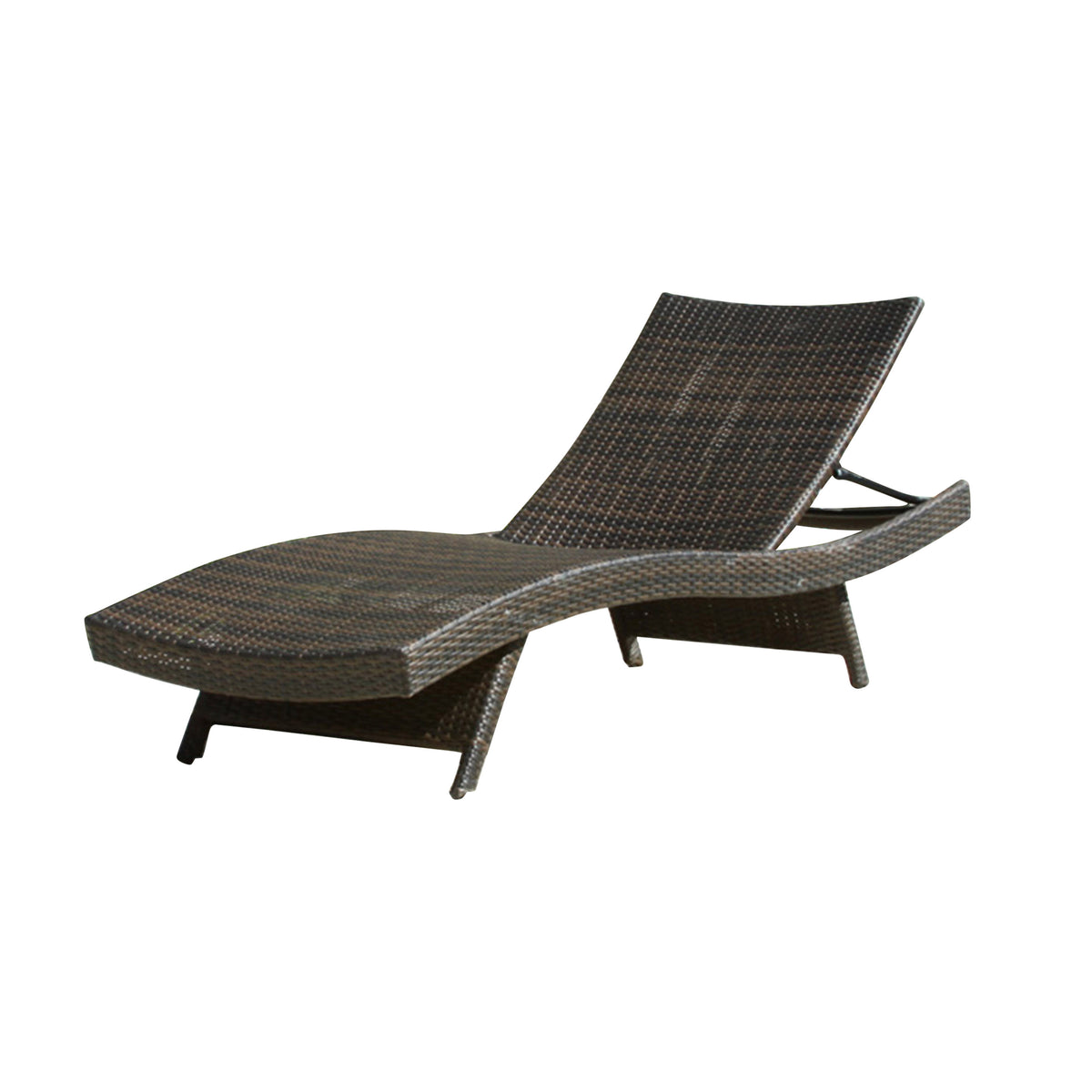 Wicker Chaise Lounge Chair Gray