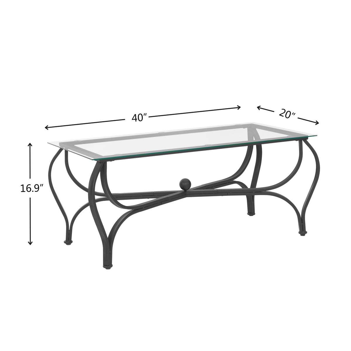 3-Piece Glass Coffee Table Set