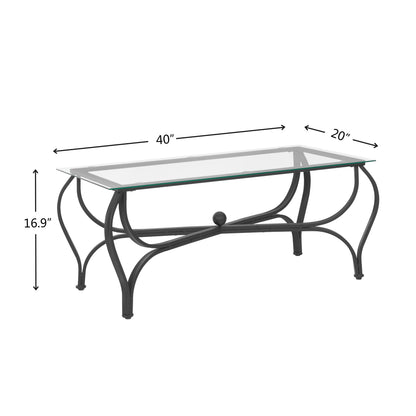 3-Piece Glass Coffee Table Set