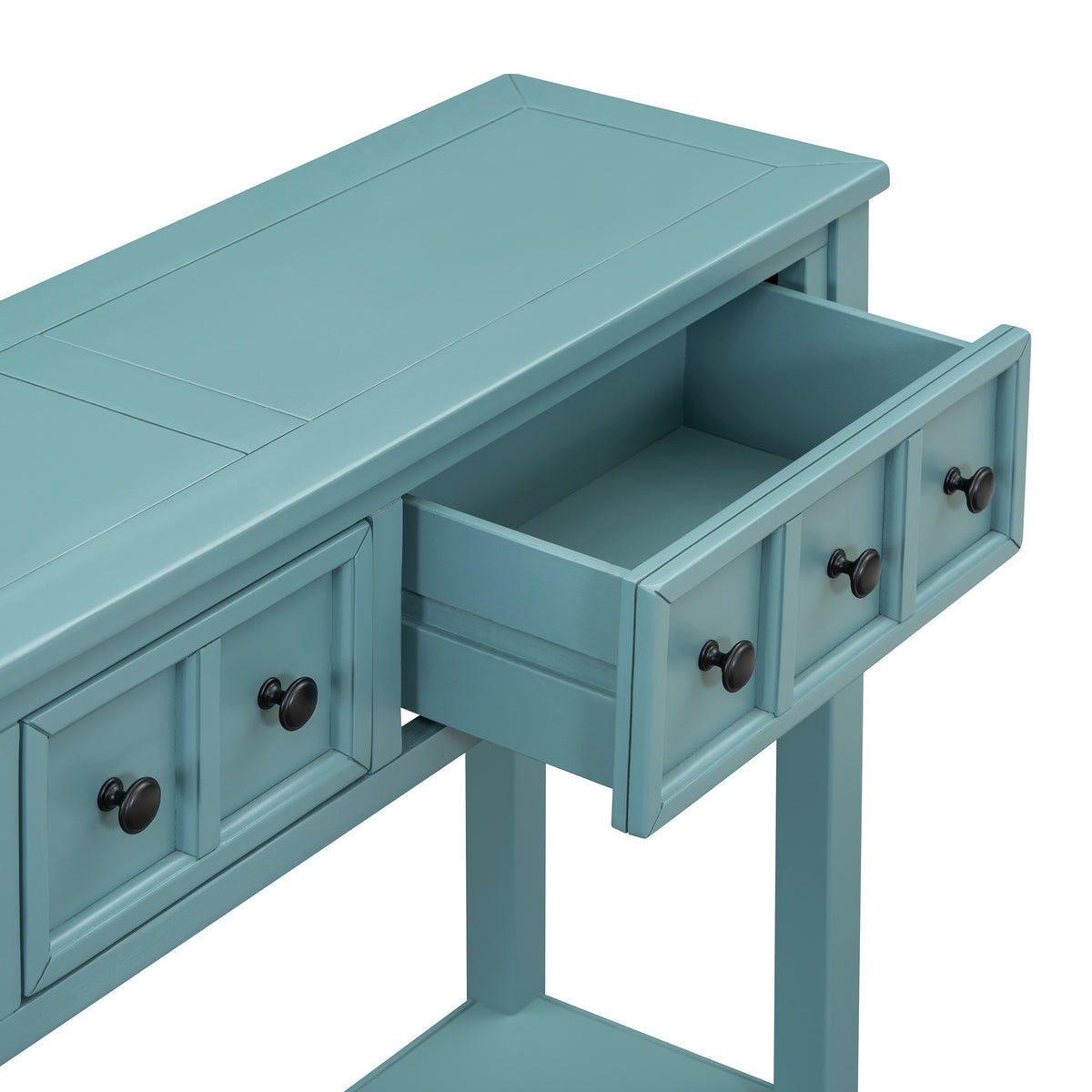 Rustic Turquoise Entryway Console Table – 60”