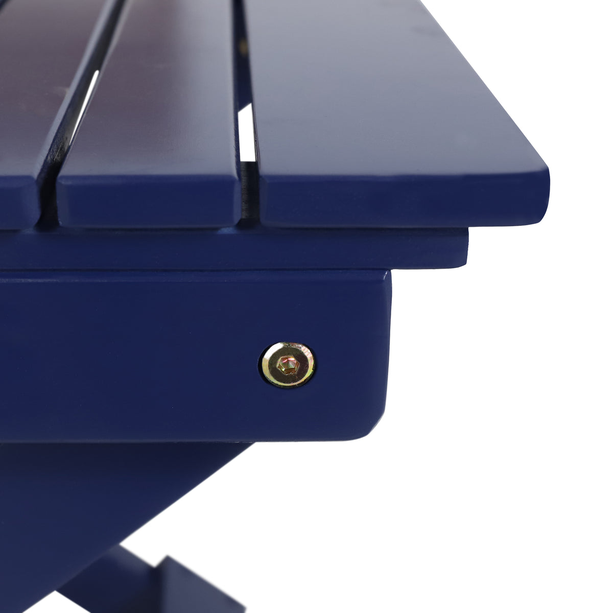 Outdoor Folding Dining Table Navy Blue Finish