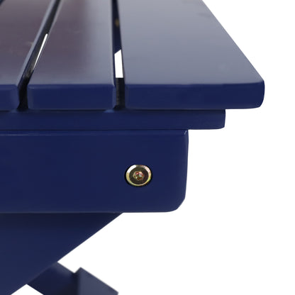 Outdoor Folding Dining Table Navy Blue Finish