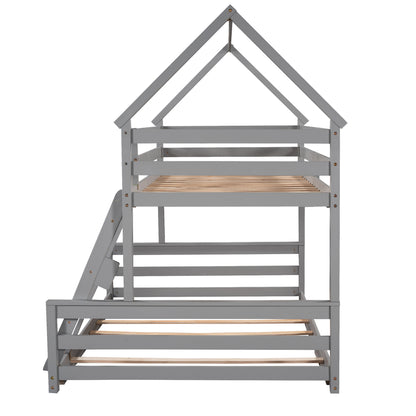 Full Bunk Bed Gray