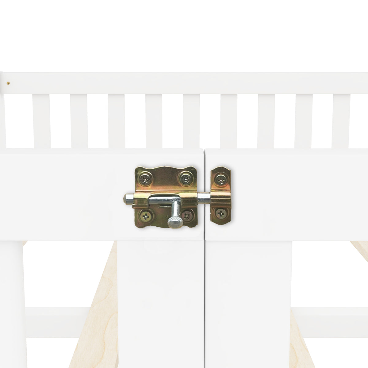 Kids Safety Floor Bed – White Guardrail Edition