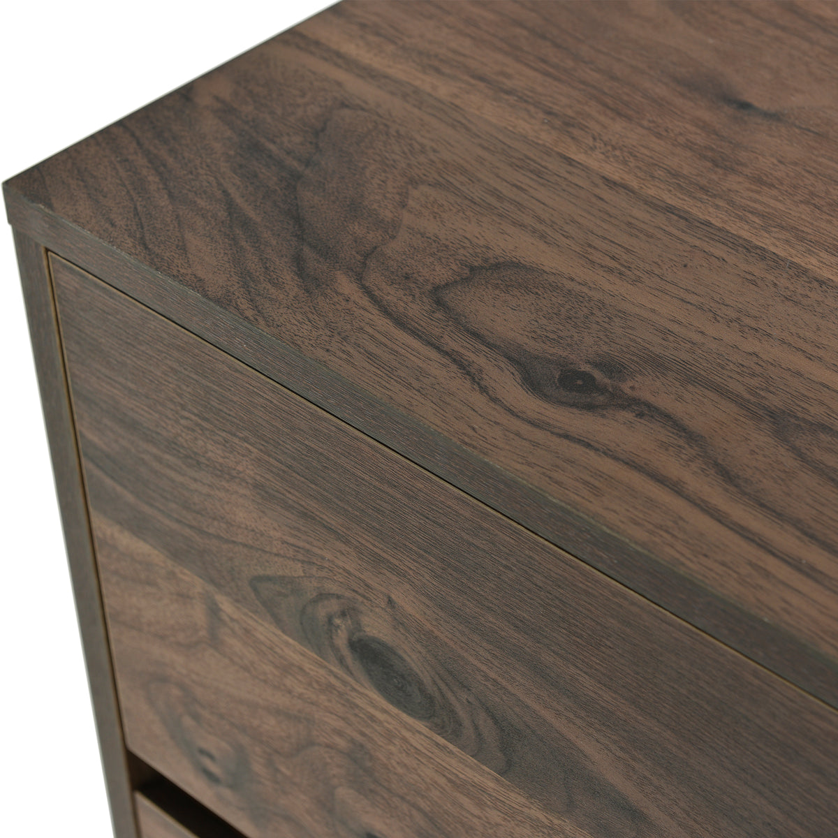 Mid-Century 9-Drawer Dresser Dark Brown
