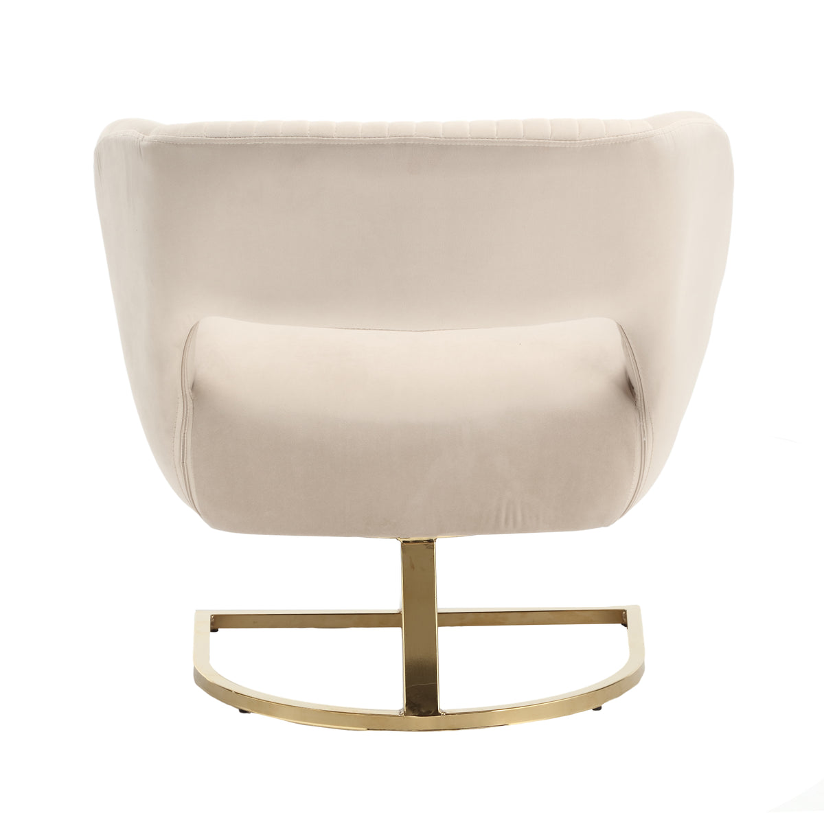 Tufted Accent Chair with Metal Frame Beige