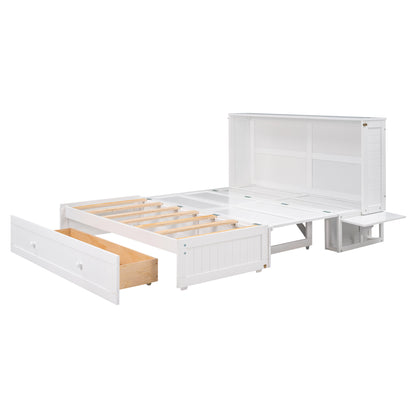 Queen Murphy Bed White
