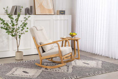 Upholstered Rocking Chair Beige