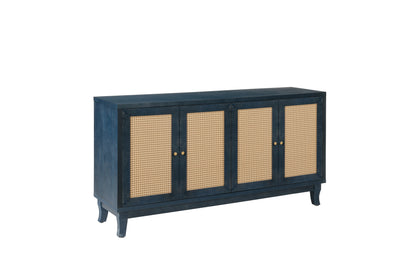 Rattan Sideboard Cabinet – Blue