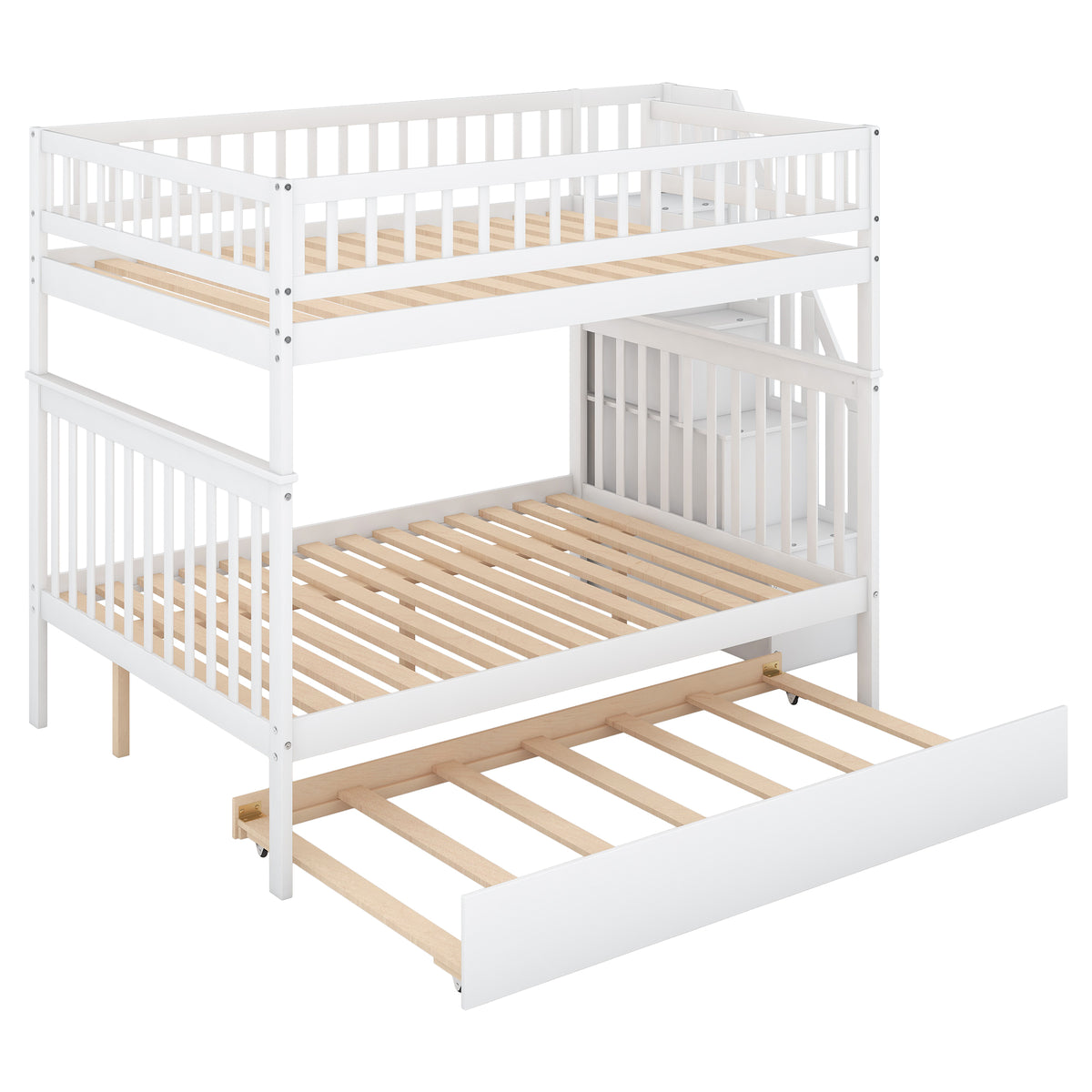 Full Over Full Bunk Bed White