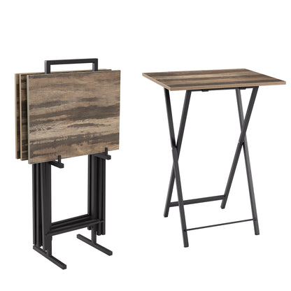 Folding Dining Tray Table Set (4 pcs)