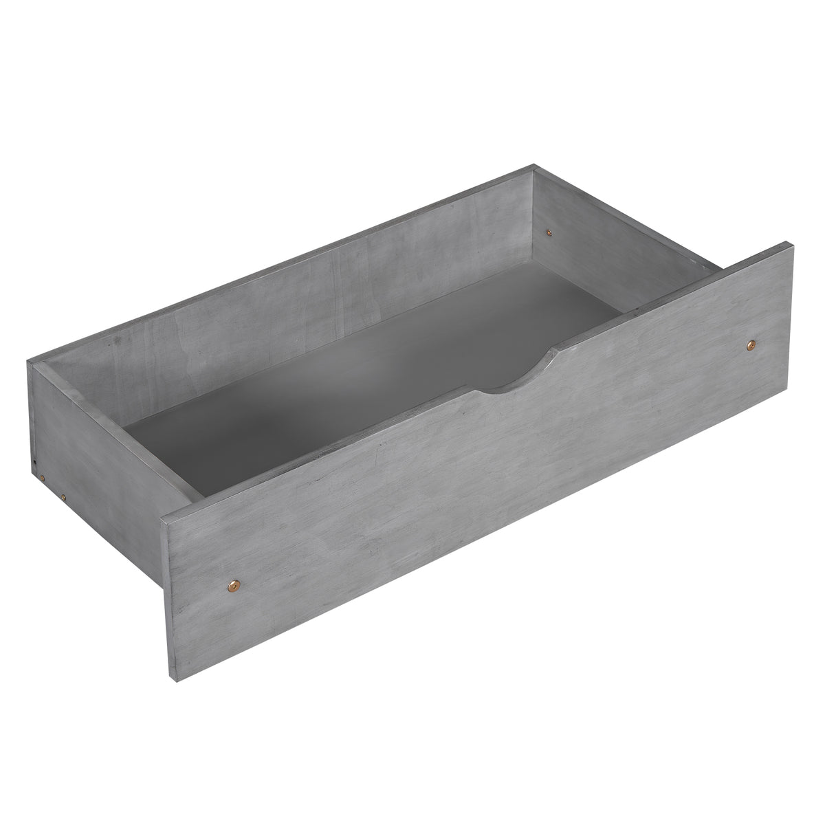 Full Platform Bed with Storage Headboard Gray