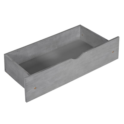 Full Platform Bed with Storage Headboard Gray