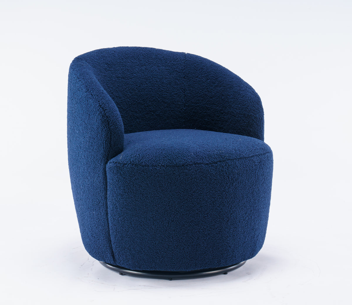 Teddy Barrel Accent Chair – Navy Blue