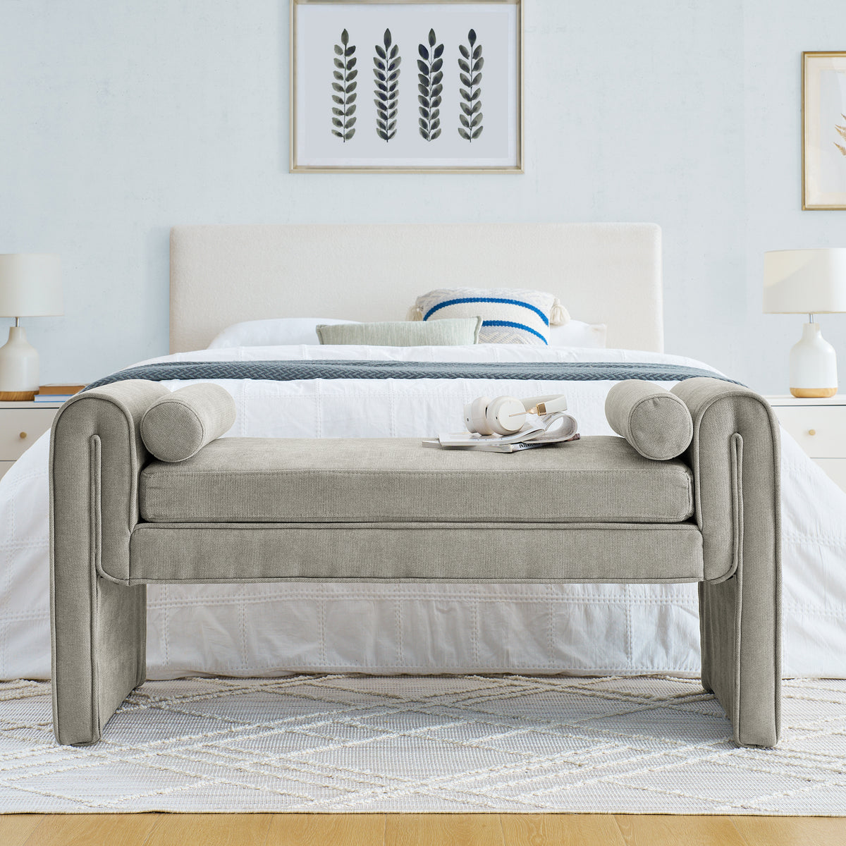Bedroom Storage Island Cabinet Gray