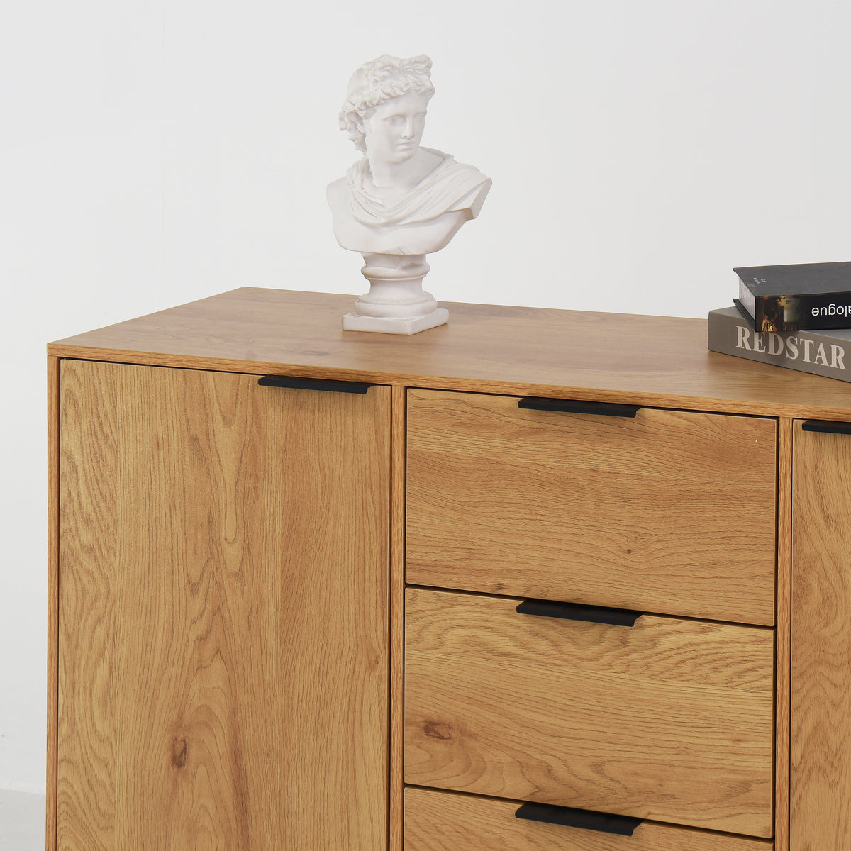 Side Panel Buffet Cabinet with Storage and Double Doors