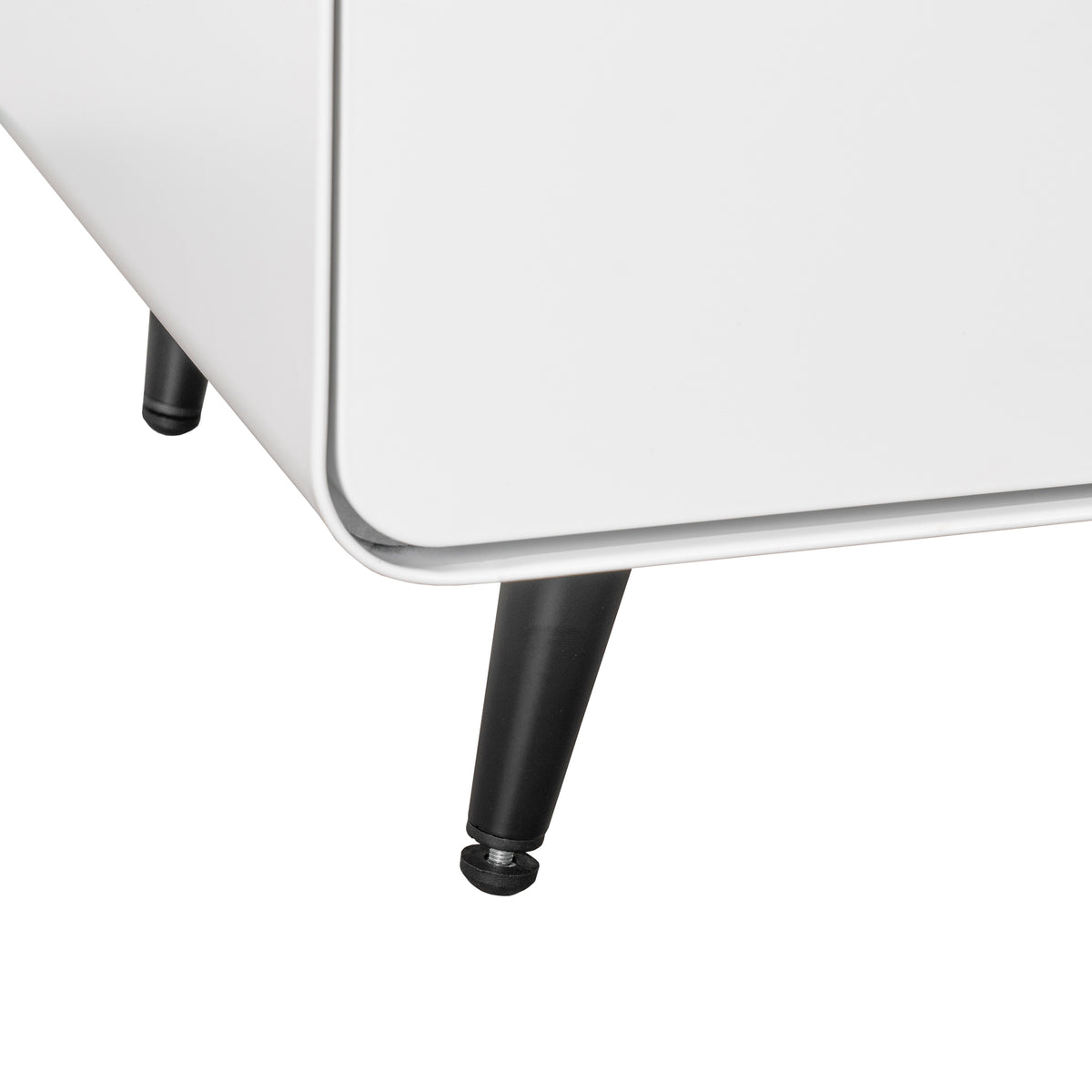 Modern Steel Bedside Table with 3 Drawers