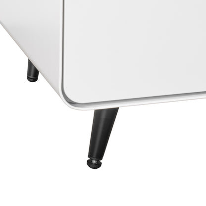 Modern Steel Bedside Table with 3 Drawers