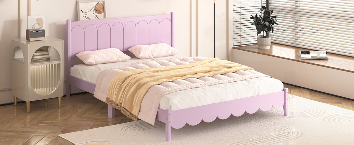 Queen Platform Bed Pink