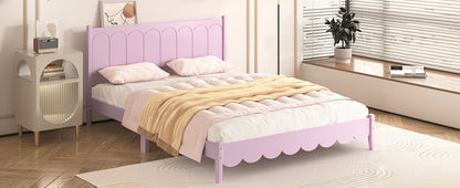 Queen Platform Bed Pink
