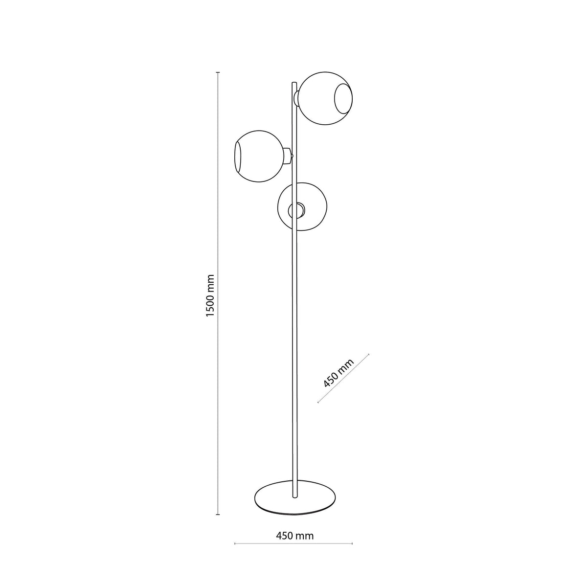 CUBUS Graphite Scandinavian Floor Lamp