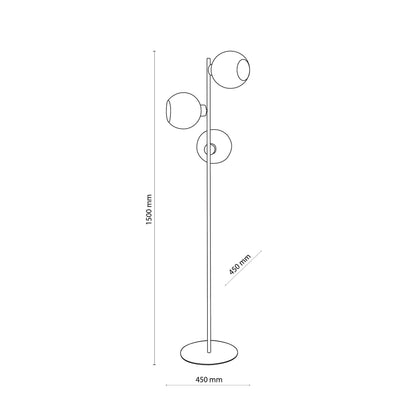 CUBUS Graphite Scandinavian Floor Lamp