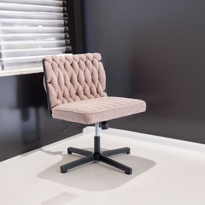 Armless Office Chair – Blush Pink