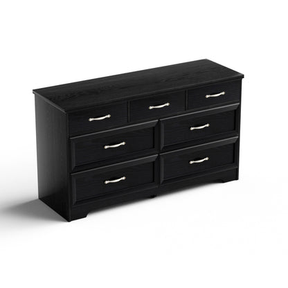 Modern 3-Drawer Dresser Black Finish
