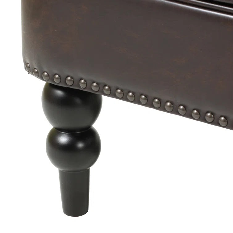 Harrison Tufted Club Chair – Charcoal Gray