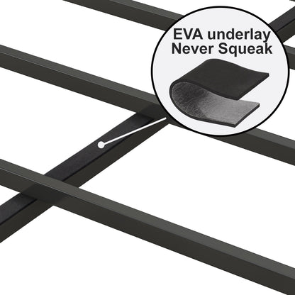 Queen Platform Bed with Charging Station – Grey