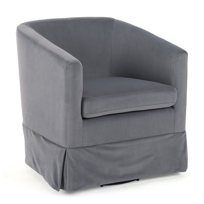 Wide Swivel Lounge Chair – Gray