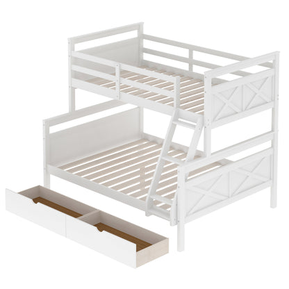 Full Bunk Bed White