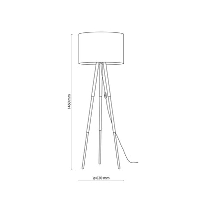 TOKYO Beige Linen Floor Lamp