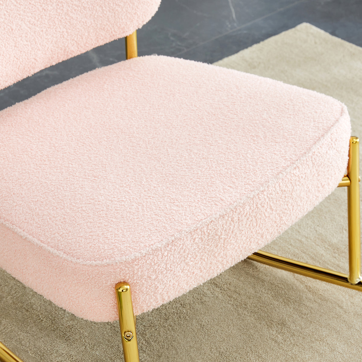 Velvet Rocking Lounge Chair – Cream