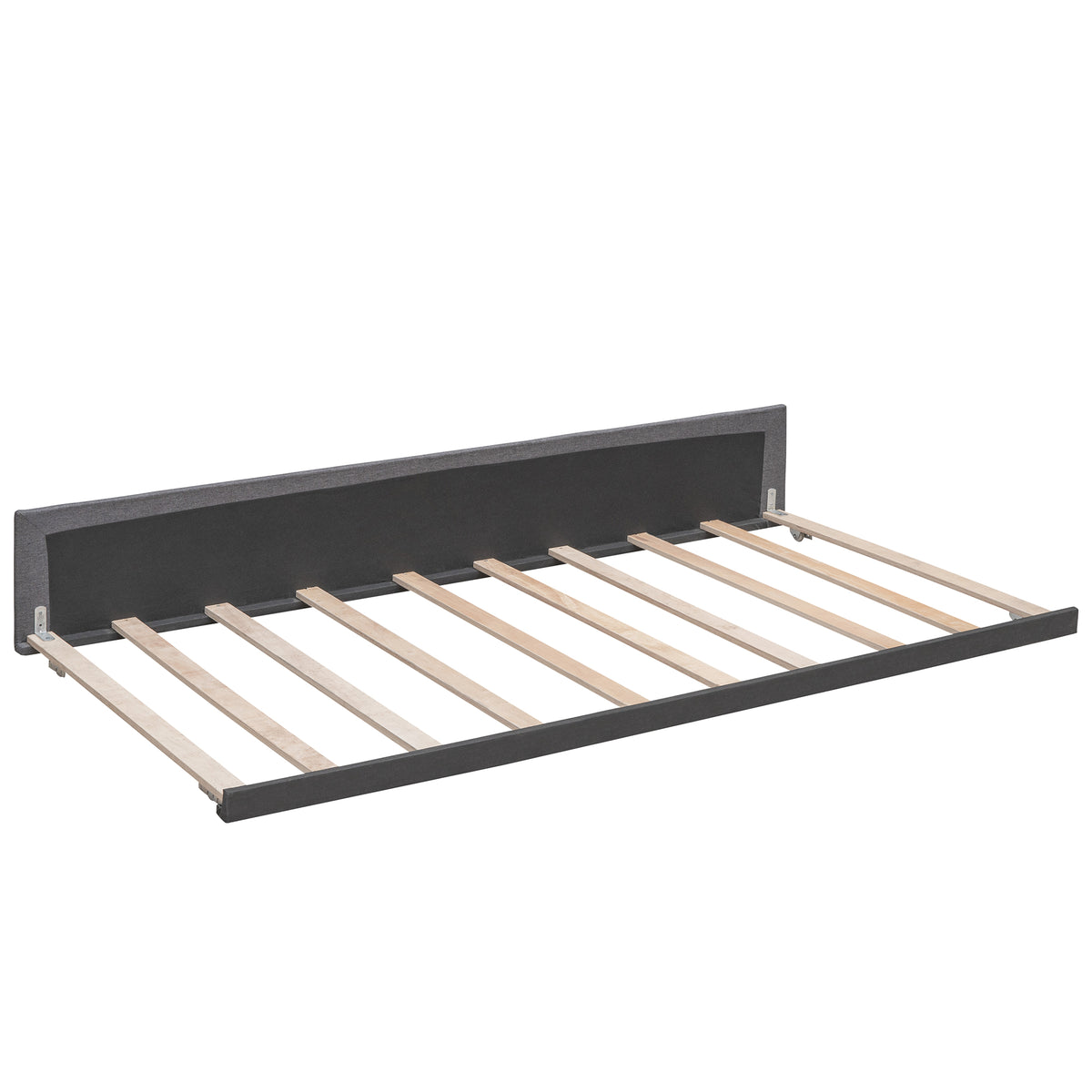 Upholstered Platform Bed Queen Dark Gray