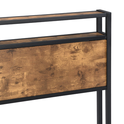 Metal Platform Bed with USB Liner Beige