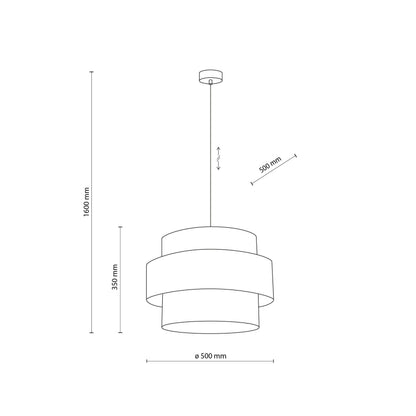 CALISTO JUTE Large  Natural Pendant Lamp