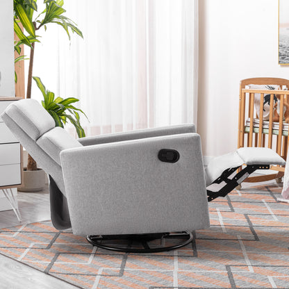 Upholstered Rocker Chair Gray