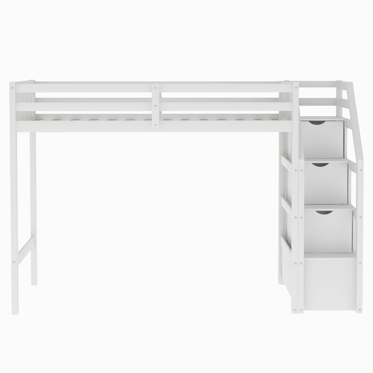 Twin Over Full Bunk Bed Gray Finish