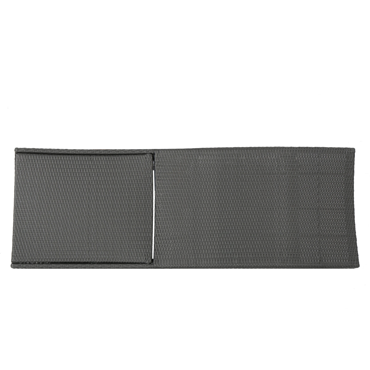 PE Wicker Chaise Lounge Gray