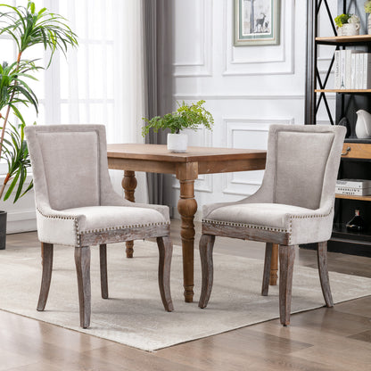 Ultra Side Dining Chairs Set of 2 Beige