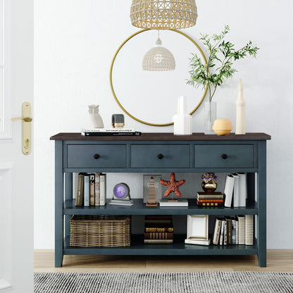 Retro Console Table Navy