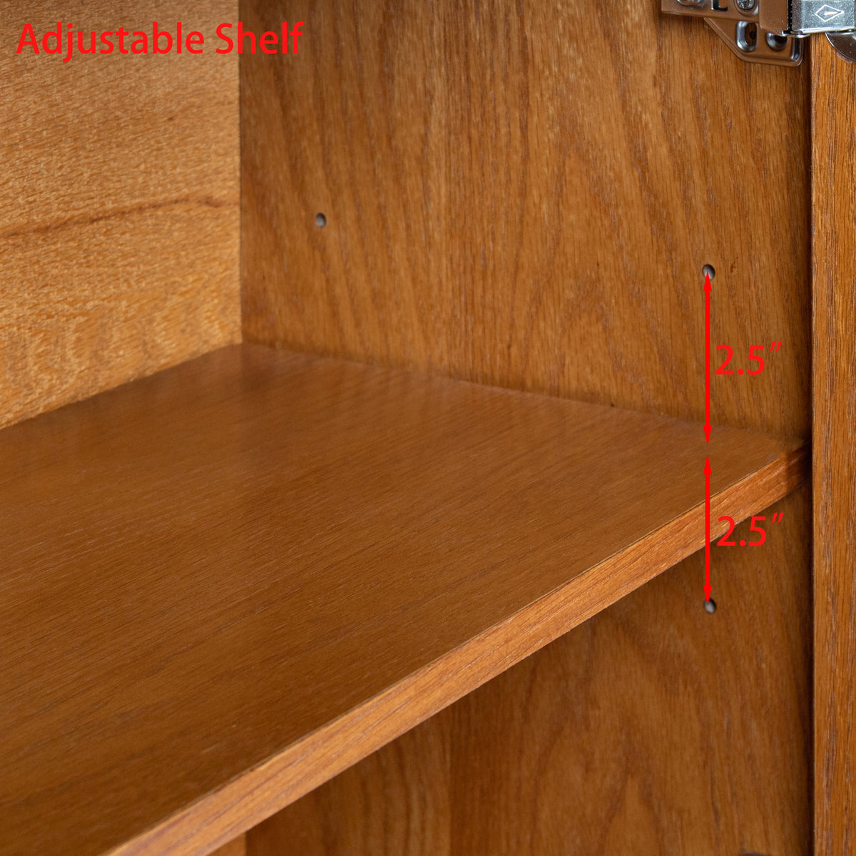 Walnut Buffet Cabinet with Storage Panels