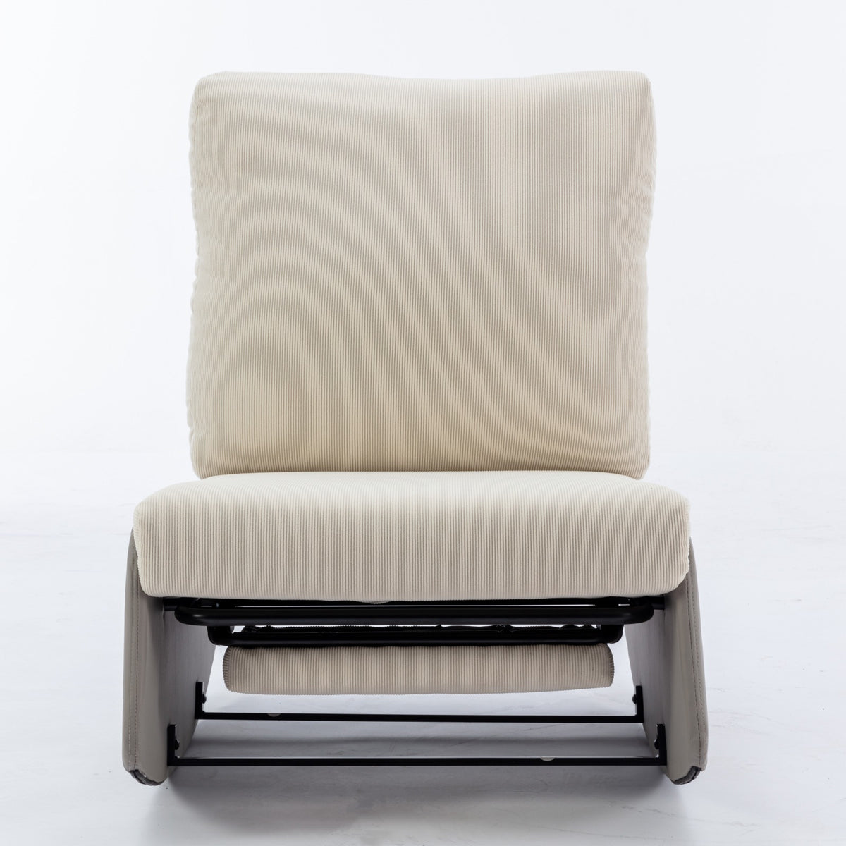 Modern Recliner Chair with Footrest Gray