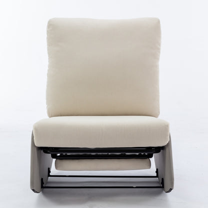 Modern Recliner Chair with Footrest Gray