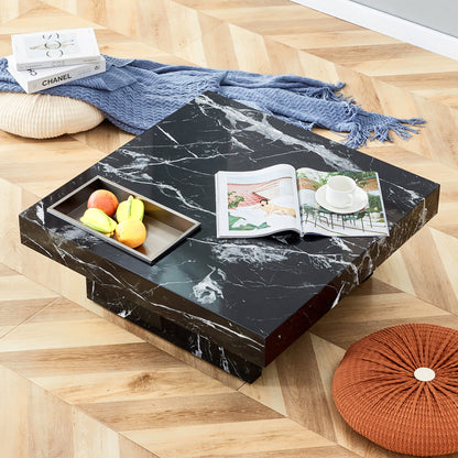 Black Pattern Modern Coffee Table