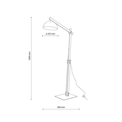 OSLO White Scandinavian Floor Lamp