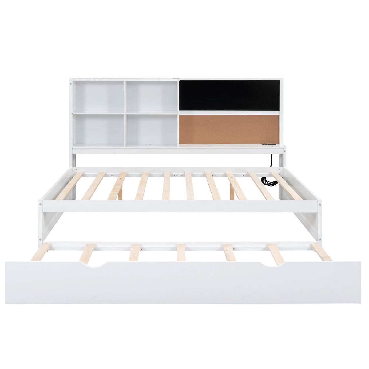Full Daybed with Storage Drawers White