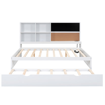 Full Daybed with Storage Drawers White